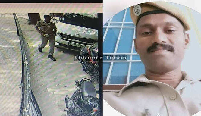 उदयपुर RNT मेडिकल कॉलेज में सुरक्षा पर सवाल: वीडियो में जाने ड्यूटी पर तैनात होमगार्ड ही महिला प्रोफेसर की स्कूटी चुराकर ले गया