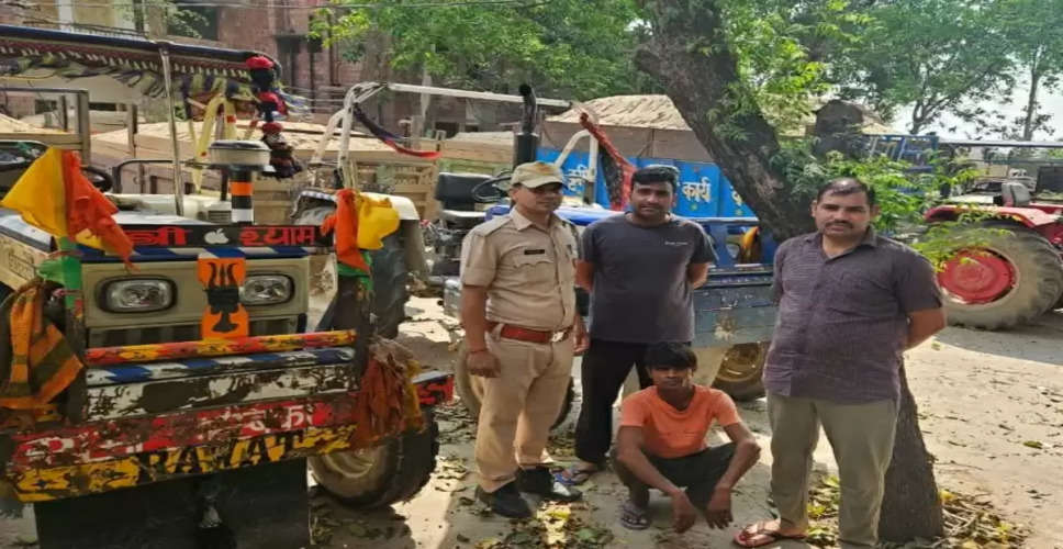Dholpur पुलिस ने चंबल बजरी से भरा ट्रक पकड़ा, आरोपी गिरफ्तार