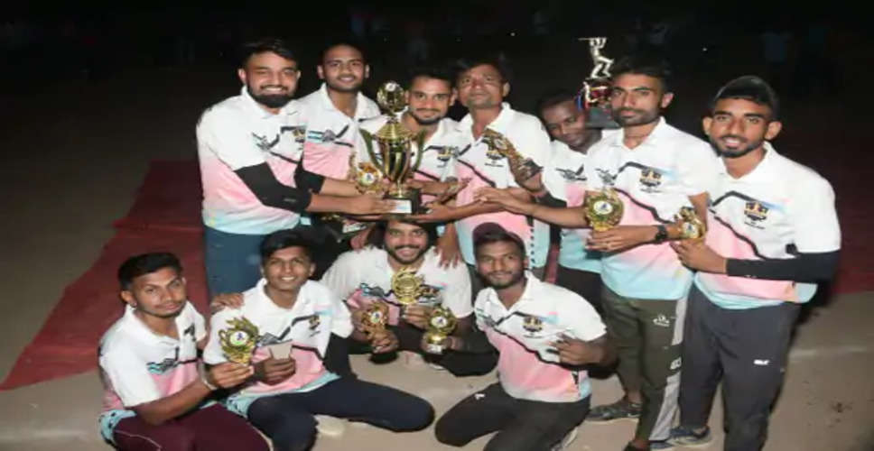  Bhilwara शकरगढ़ प्रीमियर लीग का फाइनल मुकाबला महाकाल किंग्स ने जीता 