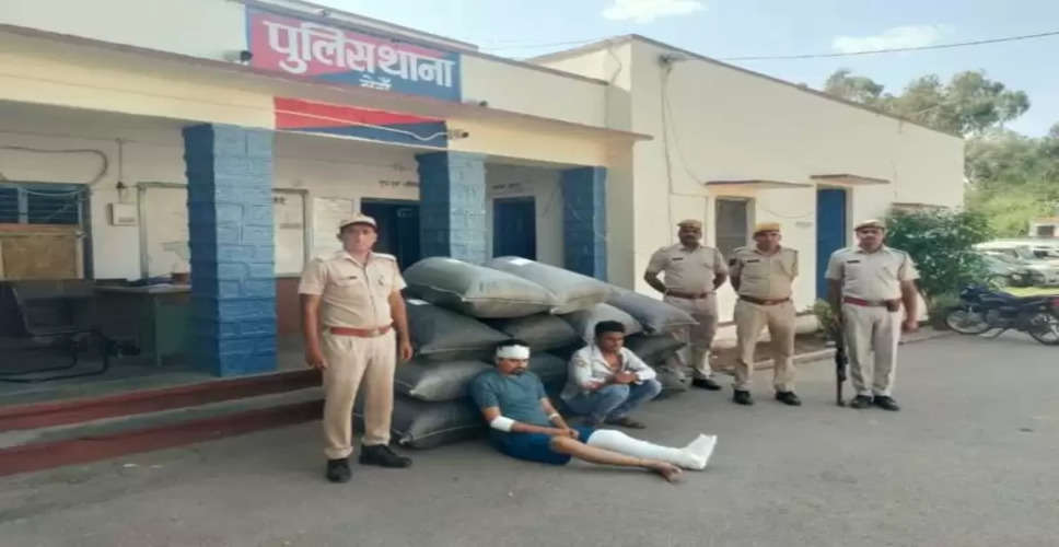 Dholpur डीएसटी टीम और बदमाशों के बीच जमकर फायरिंग, दो गिरफ्तार