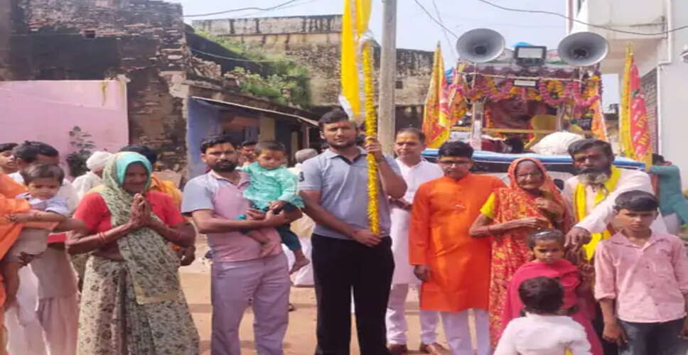 Karauli पाडला से सांवरिया धाम के लिए पदयात्रा शुरू हुई