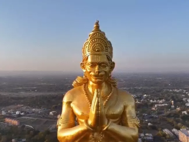 नाथद्वारा में 131 फीट ऊंची हनुमान प्रतिमा तैयार, &lsquo;विश्वास स्वरूपम&rsquo; के सामने बना नया धार्मिक आकर्षण