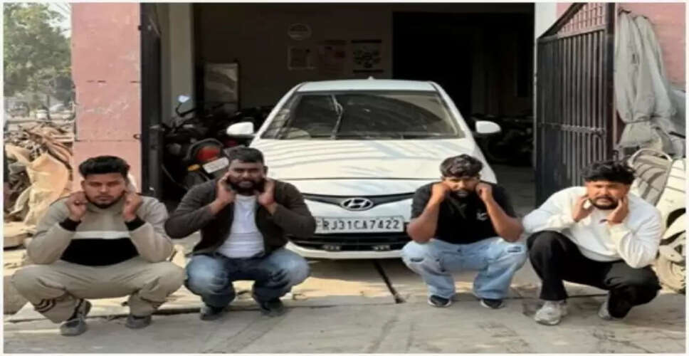 जवाहर नगर थाना पुलिस की बड़ी कार्रवाई, पिस्टल और जिंदा कारतूस के साथ चार आरोपी गिरफ्तार