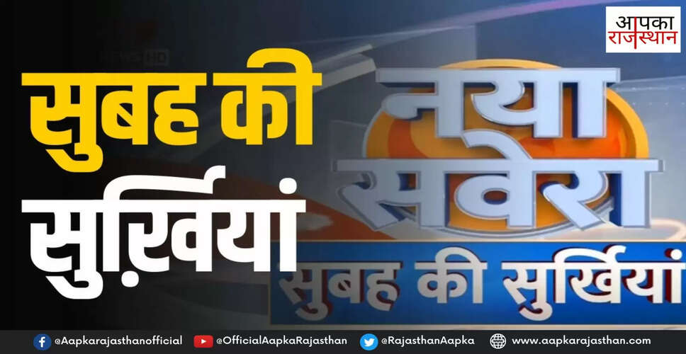 Rajasthan Morning News Video Bulletin: राजस्थान की सुबह की सबसे बड़ी खबरें