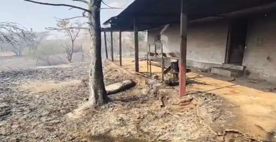 डूंगरपुर के सागवाड़ा में जंगल में भीषण आग, 5 घंटे की मशक्कत के बाद काबू