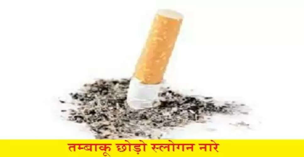 Sawaimadhopur&nbsp;में तंबाकू उत्पादों का सेवन न करने पर लिखा जा रहा है नारा