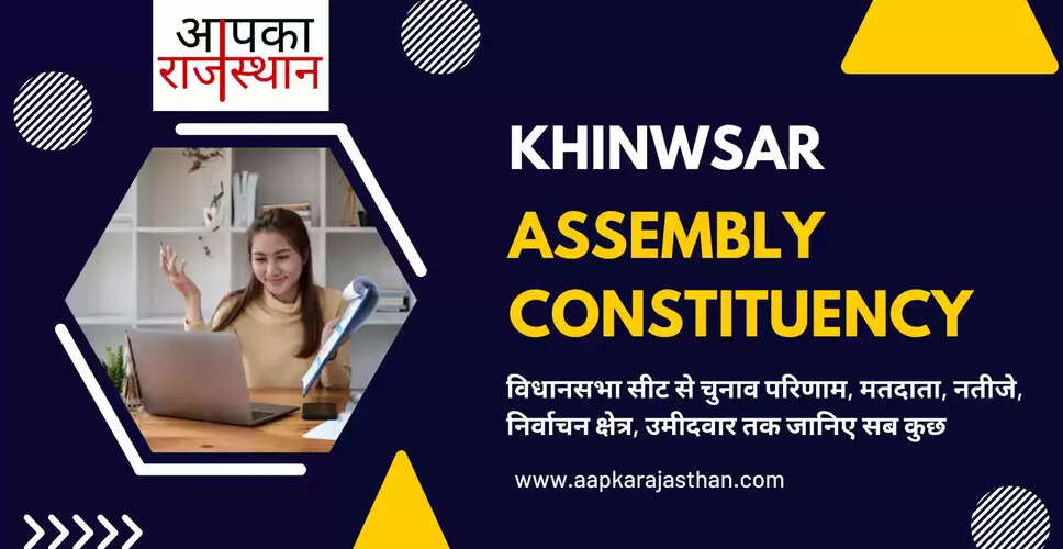 खिनवसर विधानसभा निर्वाचन क्षेत्र की विधानसभा सीटों, अब तक के चुनाव परिणाम, नए मतदाता, मतदाता प्रतिशत, निर्वाचन क्षेत्र, पार्टियां, वोट प्रत&zwj;िशत, चुनाव कब है, चुनाव की तारीख, इलेक्शन रिजल्ट्स, इलेक्शन डेट और खिनवसर विधानसभा चुनाव के बारे में हर वो जानकारी जो आपकी जाननी चाहिए ........