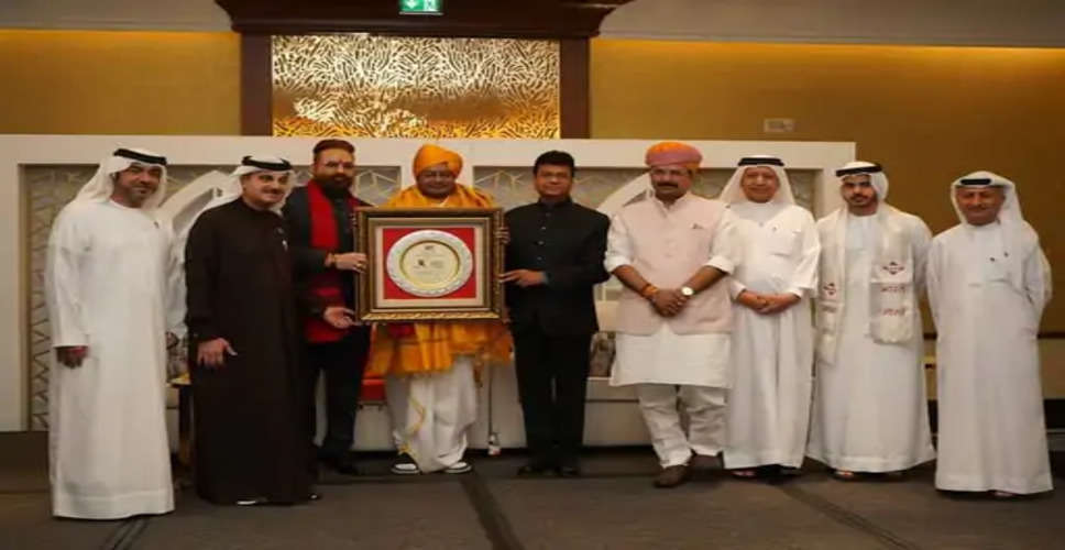 Dausa मेहंदीपुर बालाजी महंत को ग्लोबल स्पिरिचुअल लीडर अवार्ड से सम्मानित किया 
