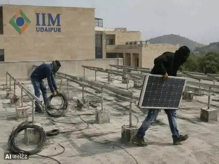 IIM के सोलर प्लांट से 5 हजार मीटर केबल चोरी, बिजली उत्पादन ठप; 1400 कनेक्टर भी ले गए बदमाश