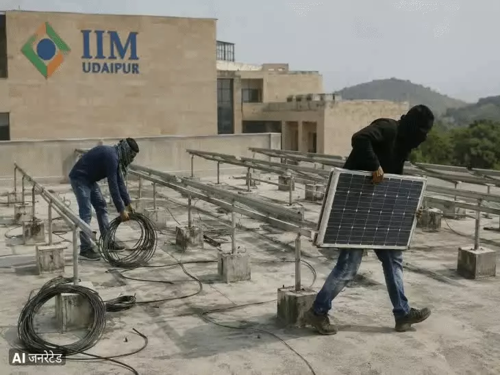 IIM के सोलर प्लांट से 5 हजार मीटर केबल चोरी, बिजली उत्पादन ठप; 1400 कनेक्टर भी ले गए बदमाश