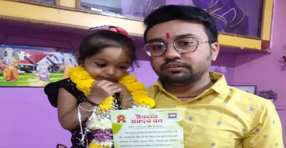 Jhalawar में भारतीय जनता युवा मोर्चा कोषाध्यक्ष विपिन उपाध्याय के परिवार ने बेटी के जन्मदिन पर नेत्रदान का लिया संकल्प, लोगों में बढ़ रही जागृति
