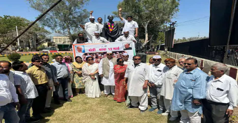 Bhilwara दांडी मार्च को यादगार बनाने के लिए भीलवाड़ा में यात्रा हुई आयोजित 
