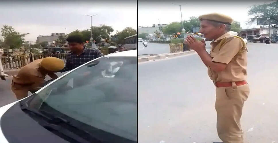 झुंझुनूं में पुलिसकर्मी का असामान्य व्यवहार, सड़क पर हरकतों से यातायात प्रभावित