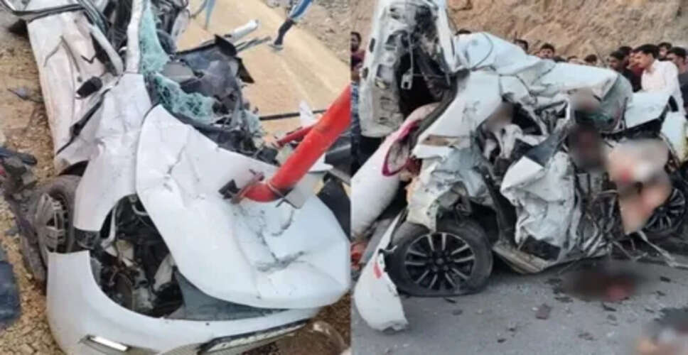 उदयपुर में पिंडवाड़ा नेशनल हाईवे पर भीषण सड़क हादसा, महिला सहित चार की मौत