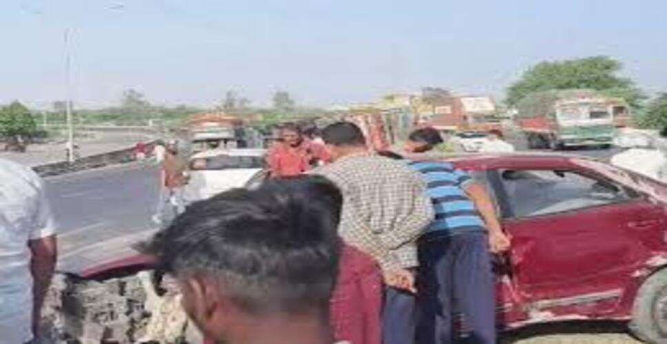 उदयपुर के खेरोदा में भीषण सड़क हादसा, ओवरटेक के दौरान ट्रक ने कार को मारी टक्कर, 5 लोग घायल