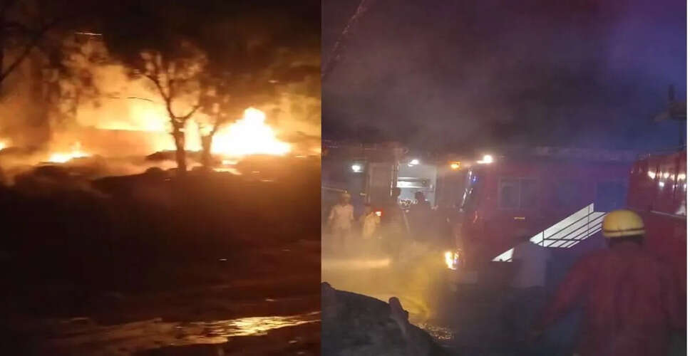 जयपुर के हाथोज में फर्नीचर गोदाम में भीषण आग, लाखों का नुकसान