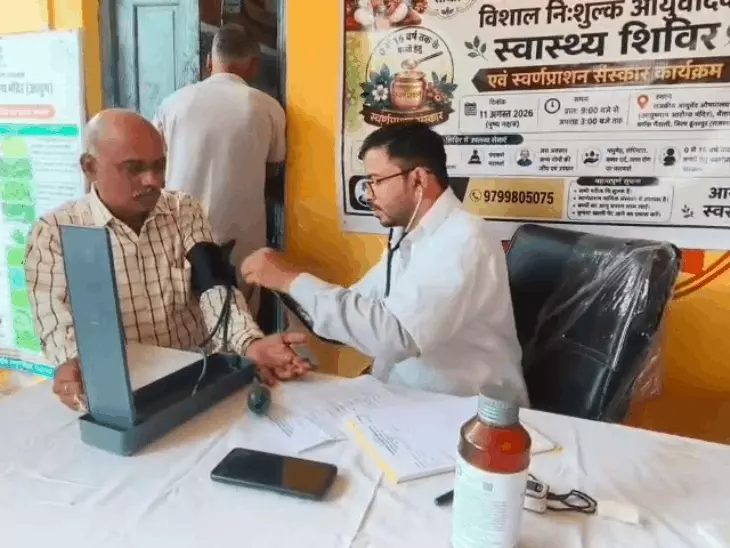 डूंगरपुर में 1 हजार बच्चों को स्वर्ण प्राशन की खुराक पिलाई, आयुर्वेदिक चिकित्सा शिविर में उमड़ी भीड़