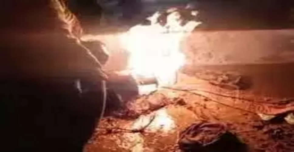 Chittorgarh में मकान में लगी आग, बड़ा हादसा टला