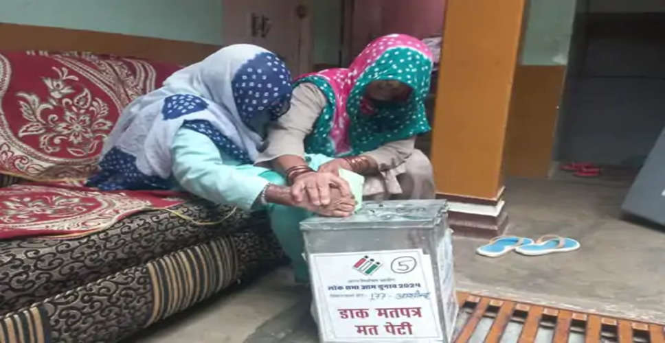 Bhilwara आसींद में घर से मतदान कर 106 मतदाताओं ने डाले अपने मत 