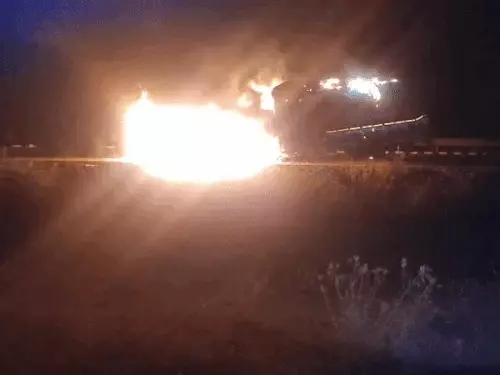 सवाई माधोपुर एक्सप्रेस-वे पर भीषण हादसा, ट्रक ड्राइवर जिंदा जला