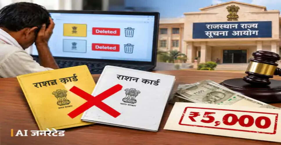 सूचना आयोग ने जिला रसद अधिकारी पर लगाया 5 हजार रुपए जुर्माना: RTI का 7 महीने देरी से दिया जवाब, दो राशन कार्ड किए थे डिलीट