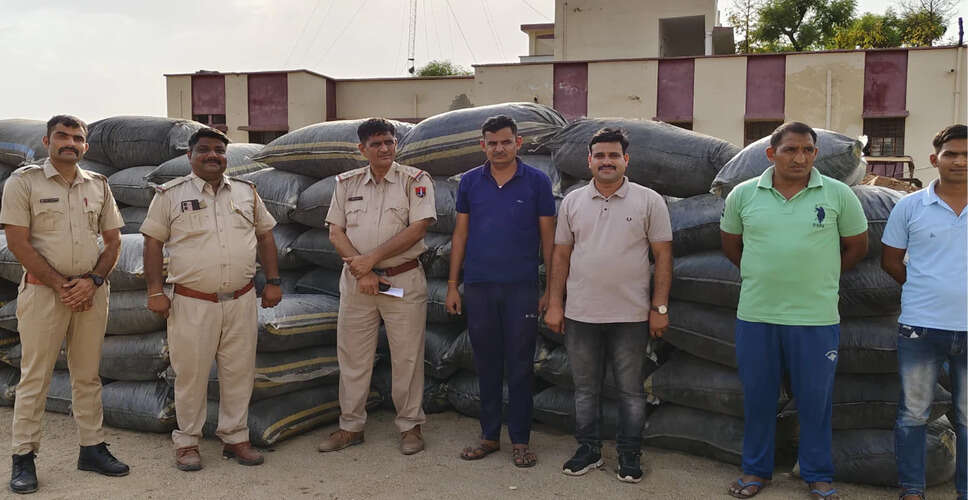 भीलवाड़ा में नशे के खिलाफ बड़ी कार्रवाई: एएनटीएफ ने 45 किलो से ज्यादा डोडा-चूरा पकड़ा, दो आरोपी डिटेन