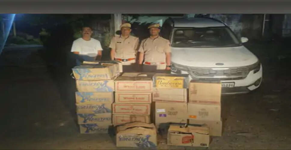 उदयपुर में अवैध शराब तस्करी के खिलाफ पुलिस की कार्रवाई, दो तस्कर गिरफ्तार
