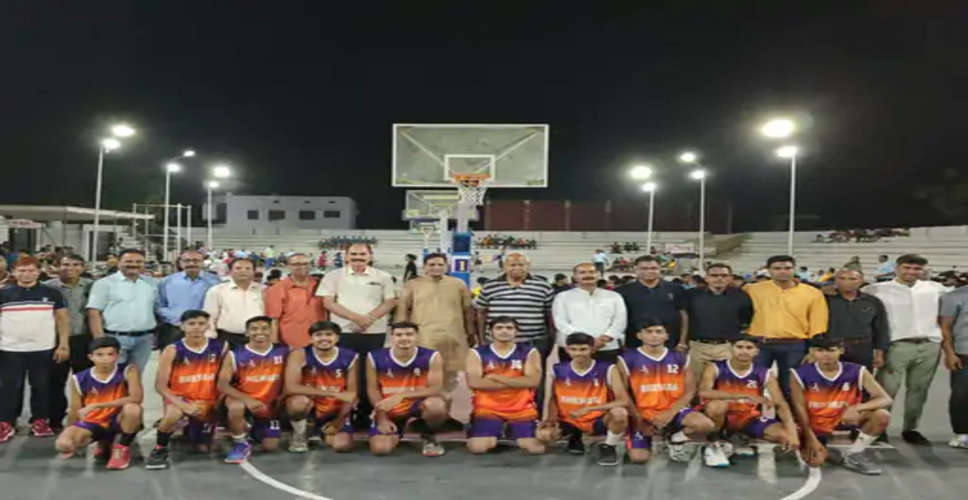 Bhilwara स्टेडियम में 74वीं जूनियर स्टेट बास्केटबॉल प्रतियोगिता शुरू