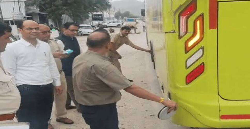 उदयपुर में अवैध मॉडिफाइड स्लीपर बसों पर परिवहन विभाग की कार्रवाई, 3 बसें सीज; 9 पर लगा 1.20 लाख का जुर्माना